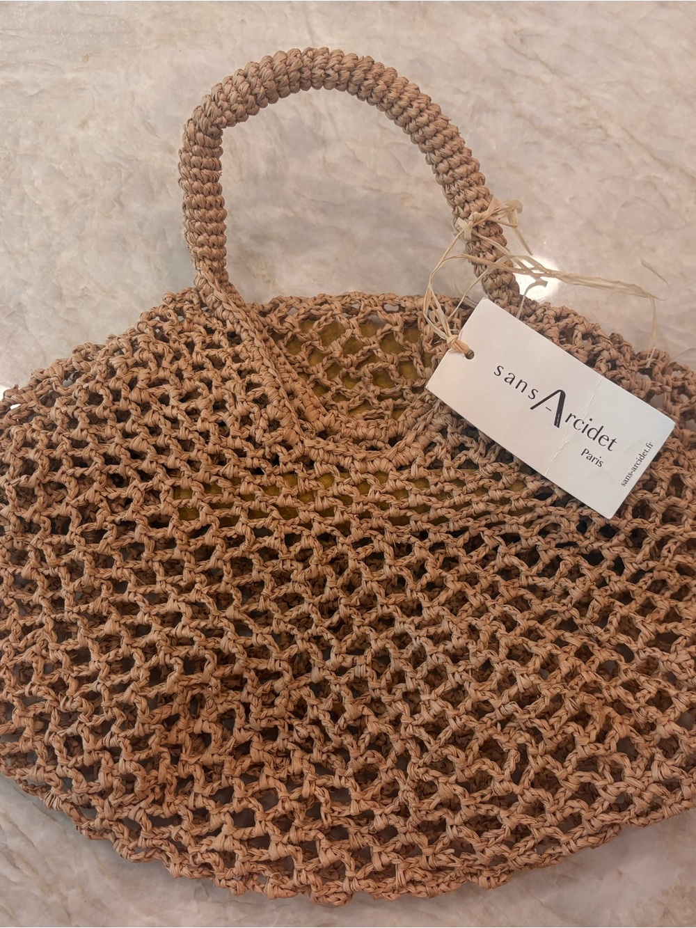 Tan Crochet Tote